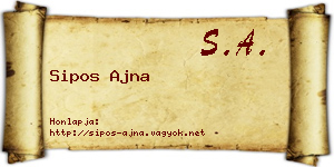 Sipos Ajna névjegykártya