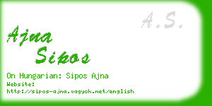 ajna sipos business card
